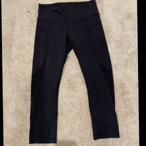 Lulu Lemon cropped leggings with mesh